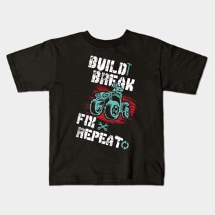 ATV QUAD GIFT: Build Break Fix Kids T-Shirt